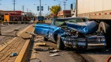 Victorville classic car from Route 66 show heavily damaged after high-speed crash