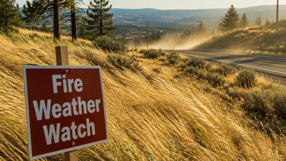 Fire weather watch issued for broad swath of Eastern Washington; winds, low humidity expected Saturday