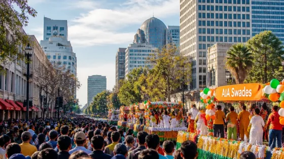 San Jose downtown hums as AIA Swades parade marks India’s 80th with Taapsee Pannu