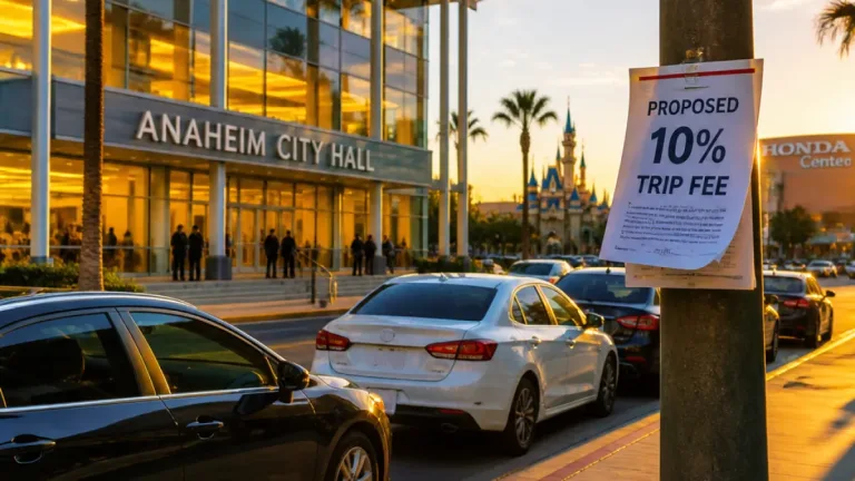 Anaheim council shelves plan to tax Uber, Lyft trips to Disneyland resort district