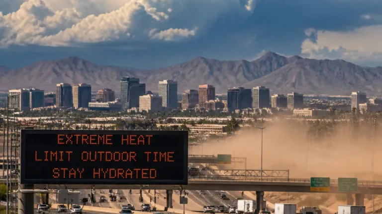 Extreme heat lingers across Arizona as humidity rises and storm, dust threats increase