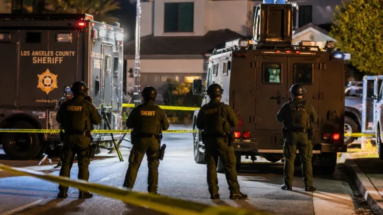 Palmdale standoff ends peacefully after armed suspect wanted for domestic violence and arson surrenders