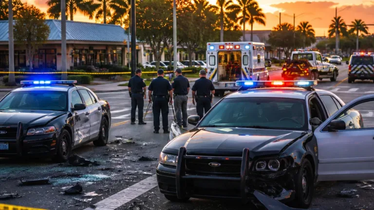 Police pursuit from Hallandale Beach ends in crash in Hollywood; multi-agency response, detentions in Fort Lauderdale
