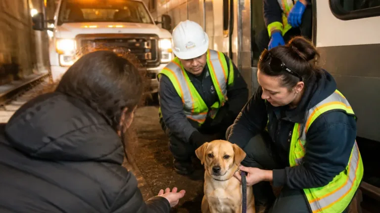 San Francisco dog rescued after two days in Caltrain tunnel reunites with owner