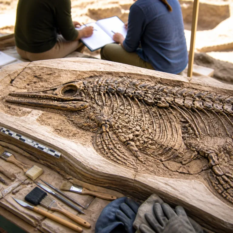 Fossil reveals 100-million-year-old food chain: pterosaur inside ichthyosaur, both eaten by a pliosaur
