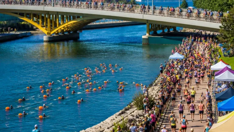 Thousands in downtown Milwaukee for USA Triathlon Nationals, racing through lakefront and bridge