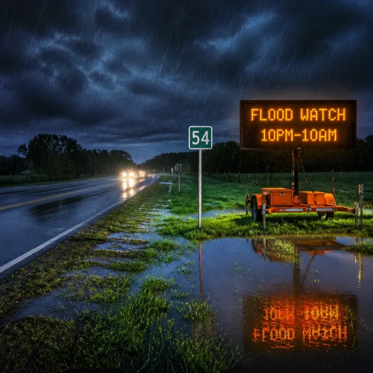 Flood watch issued as stationary front brings heavy overnight rain and localized flash flooding